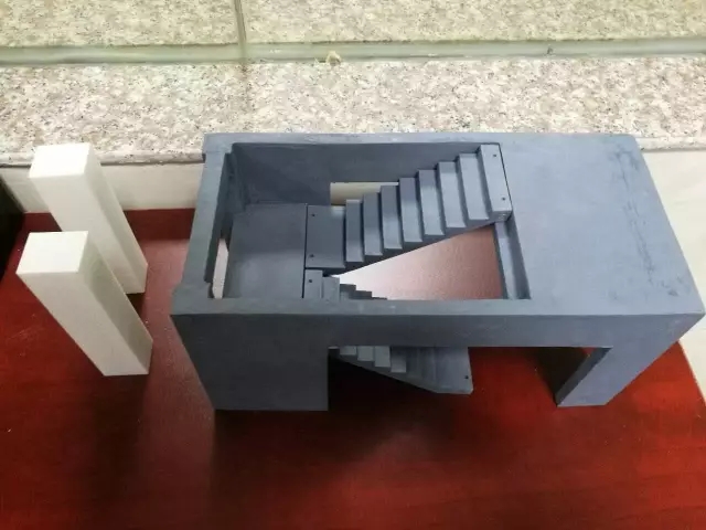 含有预造梯板的楼梯间3D模型